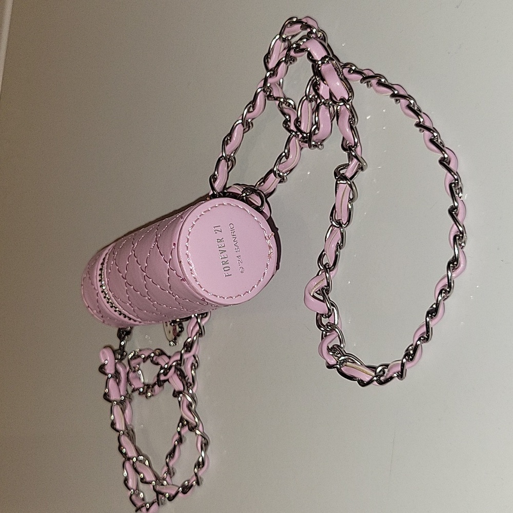 Forever 21 Quilted Pink Hello Kitty Lipstick Holder with Chain - Picture 4 of 6